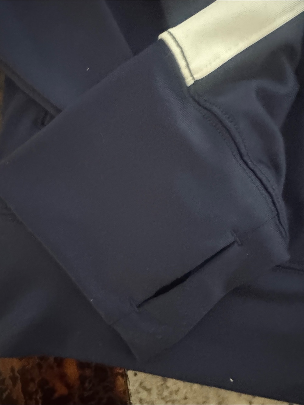 Offline women’s Navy Track Joggers with White Side Stripes (sm pants: med top) - Picture 8 of 12